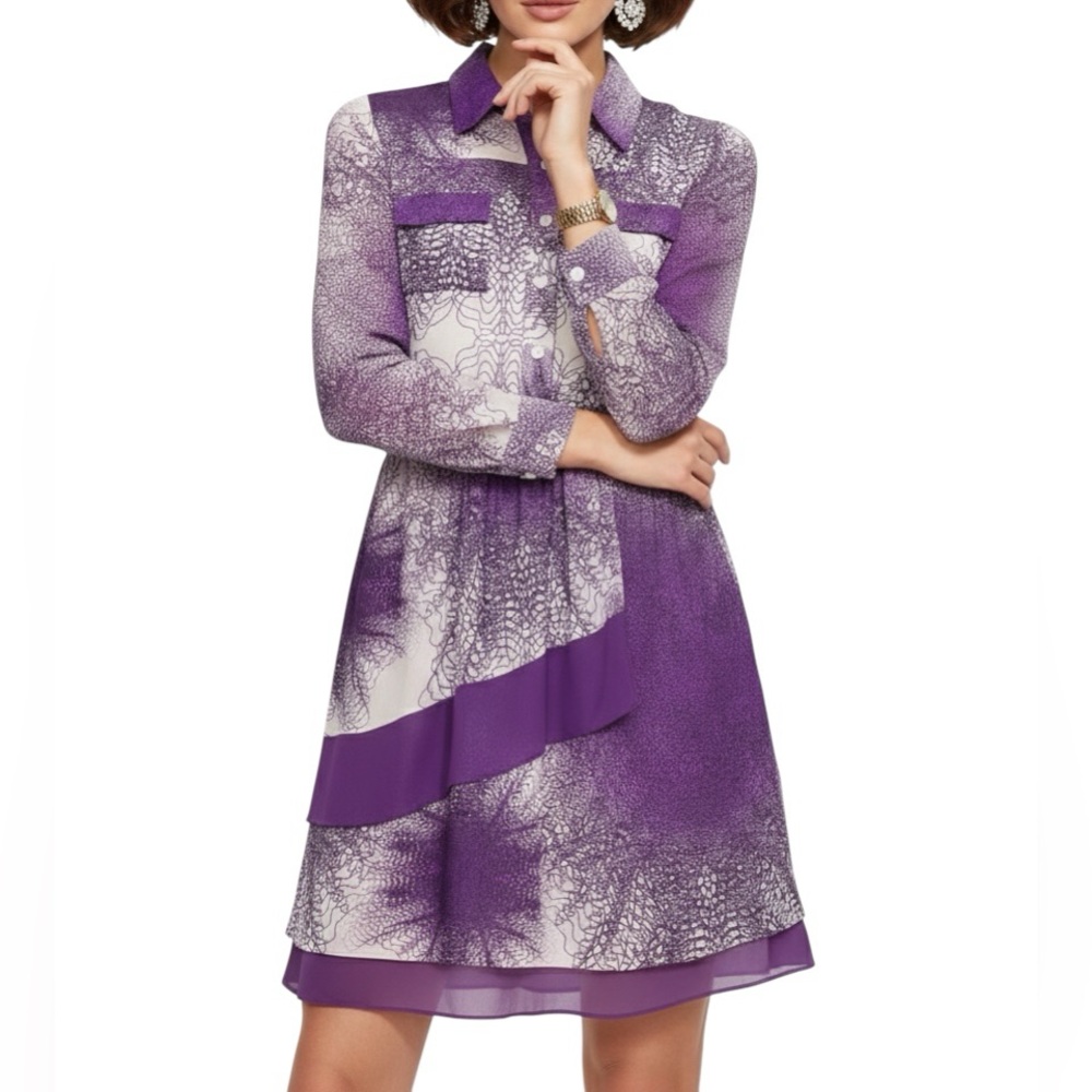 C. Luce - Abstract Print Shirtdress